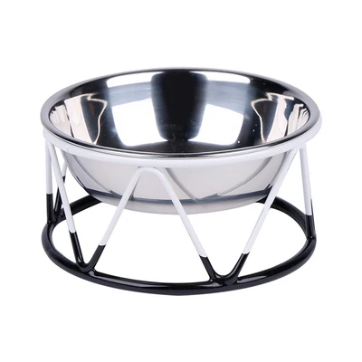 Gambar Pet Kingdom 11 cm Mangkuk Anjing Vertical V Stainless Steel