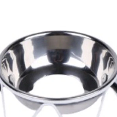 Gambar Pet Kingdom 23 cm Mangkuk Anjing Tilted V Stainless Steel