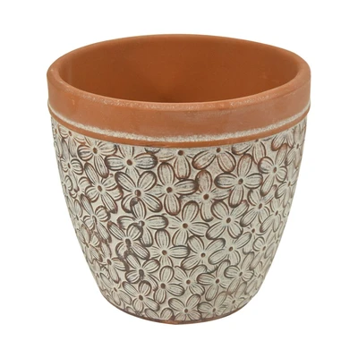 Gambar Kris Garden Pot Tanaman Keramik Barbara Terracota 13 Cm