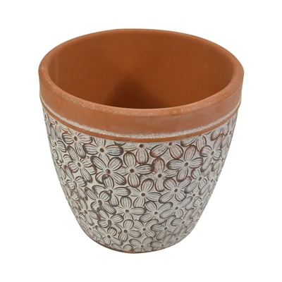 Gambar Kris Garden Pot Tanaman Keramik Barbara Terracota 13 Cm