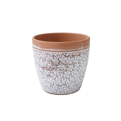 Gambar Kris Garden Pot Tanaman Keramik Barbara Terracota 11 Cm