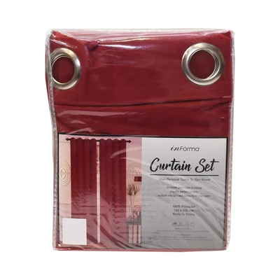 Gambar Informa Gorden 140x250 Cm Set 2 Pcs Velvet - Merah