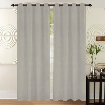 Gambar Informa Gorden Velvet Sconce 140x250 cm Set 2 pcs - Silver