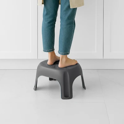 Gambar Soleil Bangku Plastik 22 cm - Abu-Abu