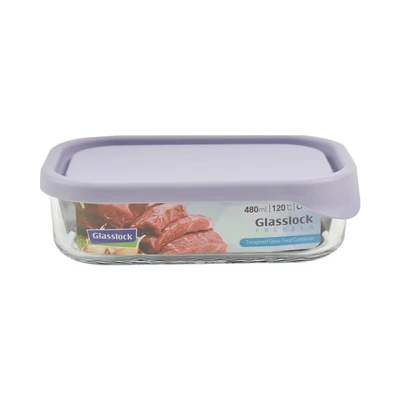 Gambar Glasslock 480 Ml Wadah Makanan Freezer - Ungu