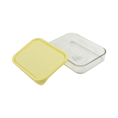 Gambar Glasslock Wadah Makanan Kaca Freezer 1 Liter - Kuning