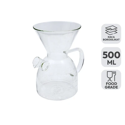 Gambar Delicia Teko Kopi Kaca Borosilikat 500 ml Transparan