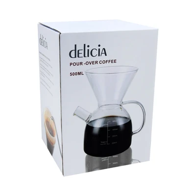 Gambar Delicia Teko Kopi Kaca Borosilikat 500 ml Transparan