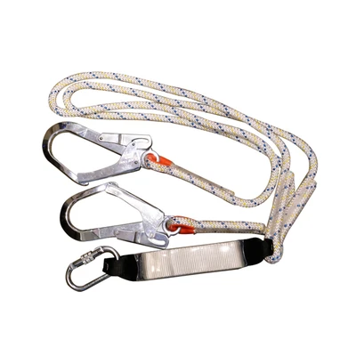 Gambar Krisbow Tali Keselamatan Dengan 2 Lanyard & Absorber - Putih/Biru
