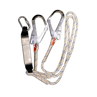 Gambar Krisbow Tali Keselamatan Dengan 2 Lanyard & Absorber - Putih/Biru