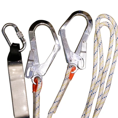 Gambar Krisbow Tali Keselamatan Dengan 2 Lanyard & Absorber - Putih/Biru