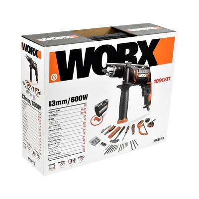 Gambar Worx Bor Listrik Impact 600 Watt 13 Mm Wx317.3