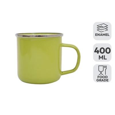 Gambar Kichero Mug Enamel 400 ml - Hijau