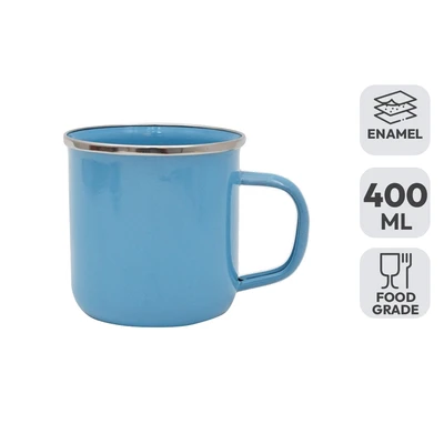 Gambar Kichero Mug Enamel 400 ml - Biru