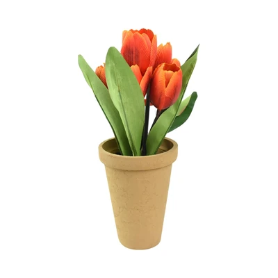 Gambar Informa Bunga Artifisial 27 Cm Tulip - Oranye