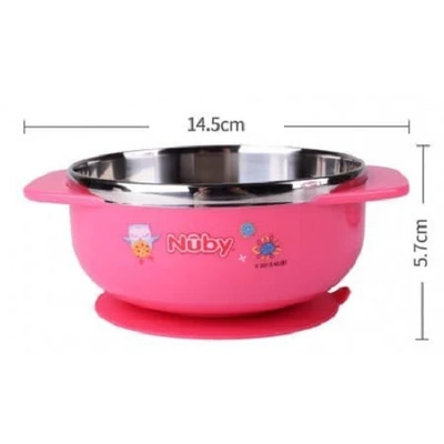 Gambar Nuby 250Ml Mangkuk Bowl Stainless Owl 123212
