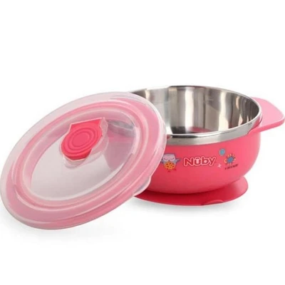 Gambar Nuby 250Ml Mangkuk Bowl Stainless Owl 123212