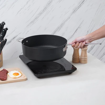 Gambar Scanpan Techniq Wajan Tumis Induksi Aluminium 30 cm - Hitam