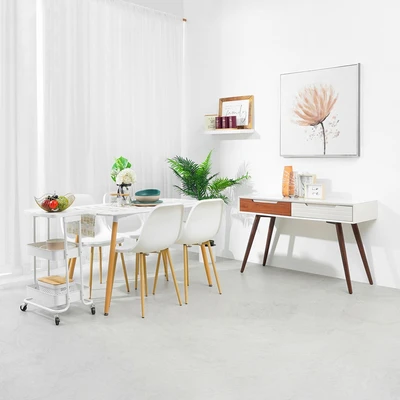 Gambar Informa Maeve Set Meja Makan 4 Kursi - Putih