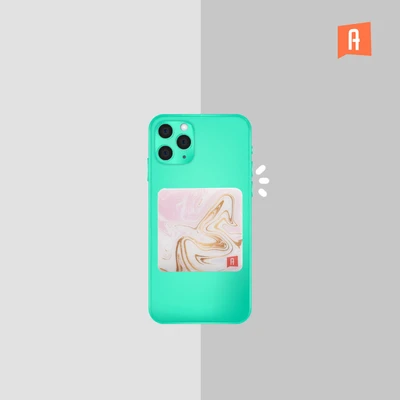 Gambar Ataru Smart Sticker Smartphone Marble - Rose Gold