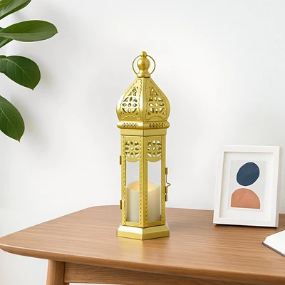 Gambar Informa Maroco Lampu Meja LED Lantern Medium - Gold