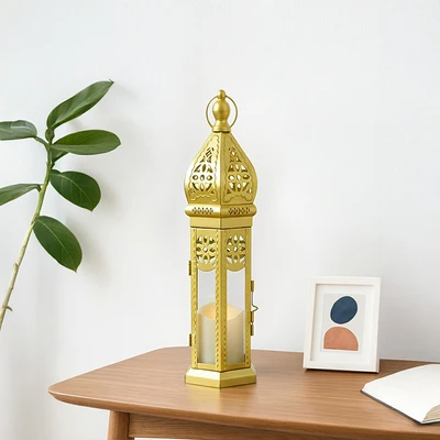 Gambar Informa Maroco Lampu Meja LED Lantern Large - Gold