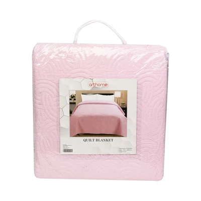 Gambar Arthome 150x200 Cm Selimut Quilt Wave - Pink