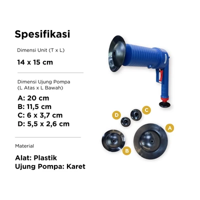 Gambar Krisbow Pembersih Saluran Udara Portable - Biru