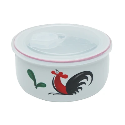 Gambar Kopin Porcelain Mangkuk Saji Kukuruyuk Dengan Tutup