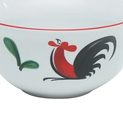 Gambar Kopin Porcelain 11 cm Mangkuk Saji Keramik Kukuruyuk - Putih