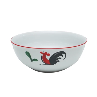Gambar Kopin Porcelain 22.5 cm Mangkuk Saji Porcelain Kukuruyuk - Putih