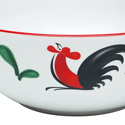 Gambar Kopin Porcelain 22.5 cm Mangkuk Saji Porcelain Kukuruyuk - Putih