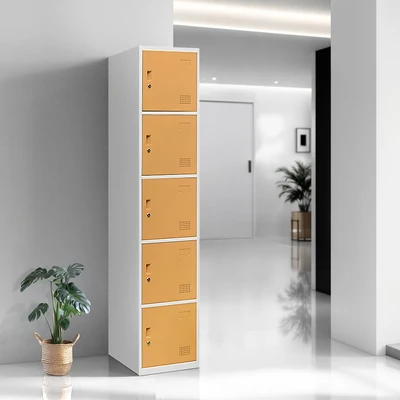 Gambar Krisbow Loker 5 Pintu Single Column - Kuning