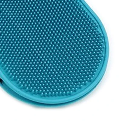 Gambar M-Pets Sisir Anjing Grooming Mitt Rubber - Biru
