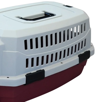 Gambar M-Pets Viaggio Kandang Travel Portable Anjing 48.3x25.4x32 cm - Merah Bordeau