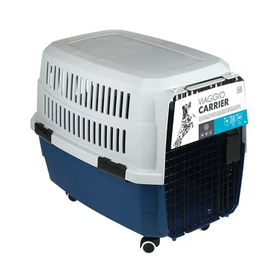 Gambar M-Pets Viaggio Kandang Travel Portable Anjing 91.5x61x66 cm - Biru