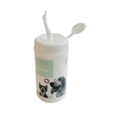 Gambar M-Pets Tisu Basah Pembersih Gigi Anjing & Kucing 15x15 cm Set 40 pcs