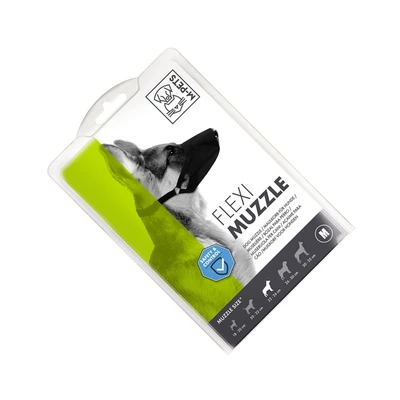 Gambar M-Pets Flexi Penutup Moncong Anjing Ukuran M - Hitam