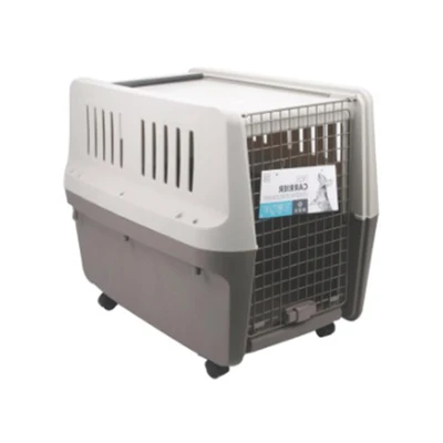 Gambar M-Pets Trek Kandang Travel Portable Anjing 90x60x68 cm - Abu-Abu