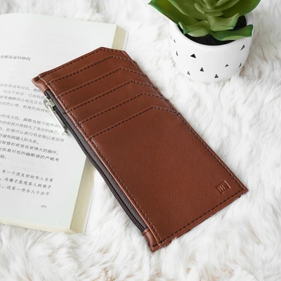 Gambar Ataru Dompet Kartu Dengan Zipper - Cokelat