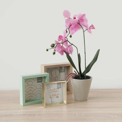 Gambar Informa Bunga Artifisial Orchid 11x11x56 cm - Ungu Muda