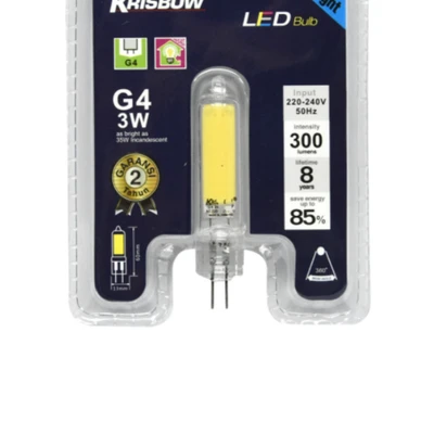 Gambar Krisbow Bohlam Led G4 3w 300lm - Cool Daylight