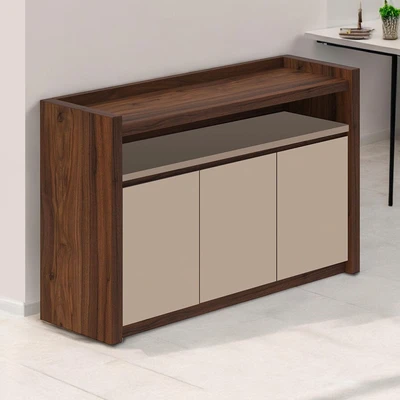 Gambar Informa Montana Credenza Lemari Kantor 3 Pintu - Cokelat