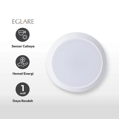 Gambar Eglare Lampu Tidur Led Dengan Sensor Cahaya - Putih