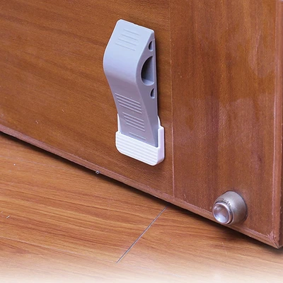 Gambar Babyloo Set 2 pcs 12.2x4x2.5 cm Penahan Pintu TPR - Abu-Abu