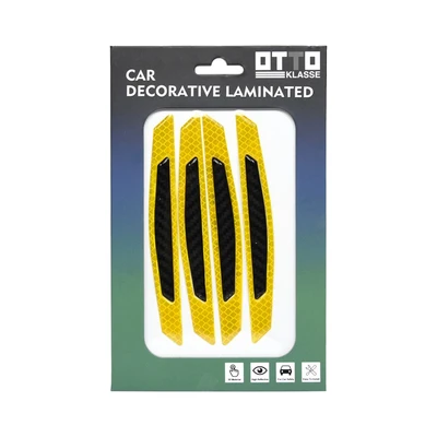 Gambar Otto Klasse Set Door Guard Reflektif Motif Karbon 4 Pcs - Kuning