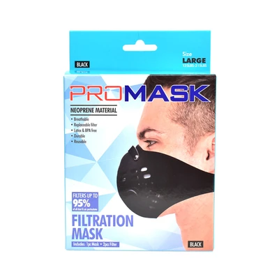 Gambar Promask Masker Motor Neoprene Dengan Filter N95 - Hitam