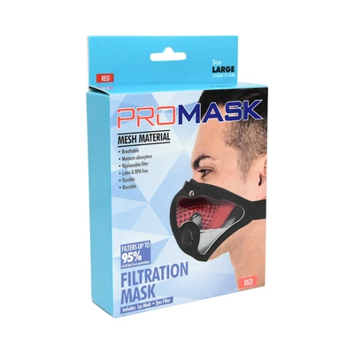 Gambar Promask Set Masker Motor Mesh Dengan Filter N95 - Merah