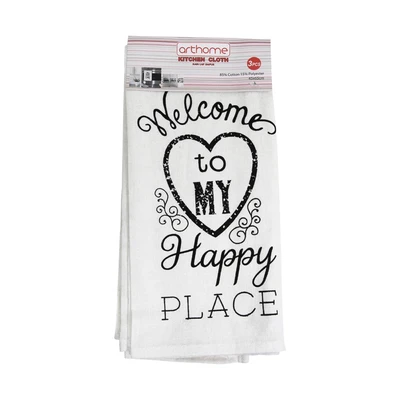 Gambar Arthome Set 3 Pcs Kain Lap Dapur My Happy Place