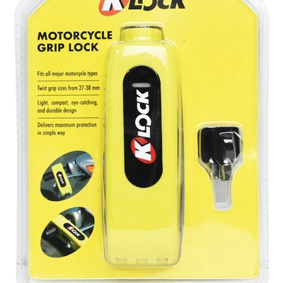 Gambar K-lock Gembok Tuas Gas Motor Steel Grip Lock - Kuning